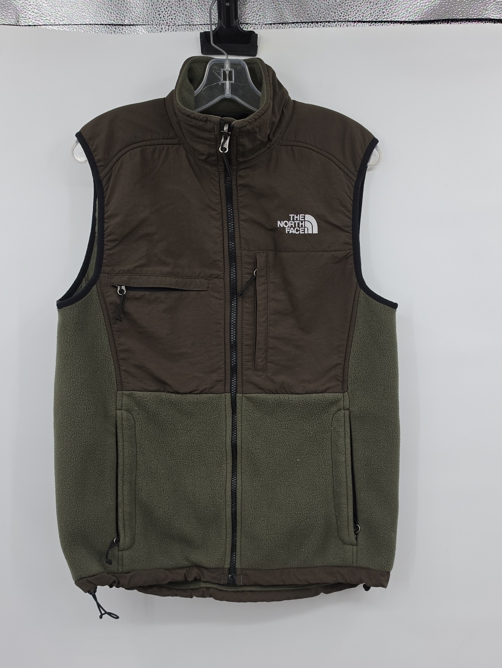 The North Face Retro Denali  Two-Tone Olive Green Fleece Vest Men's  Size S